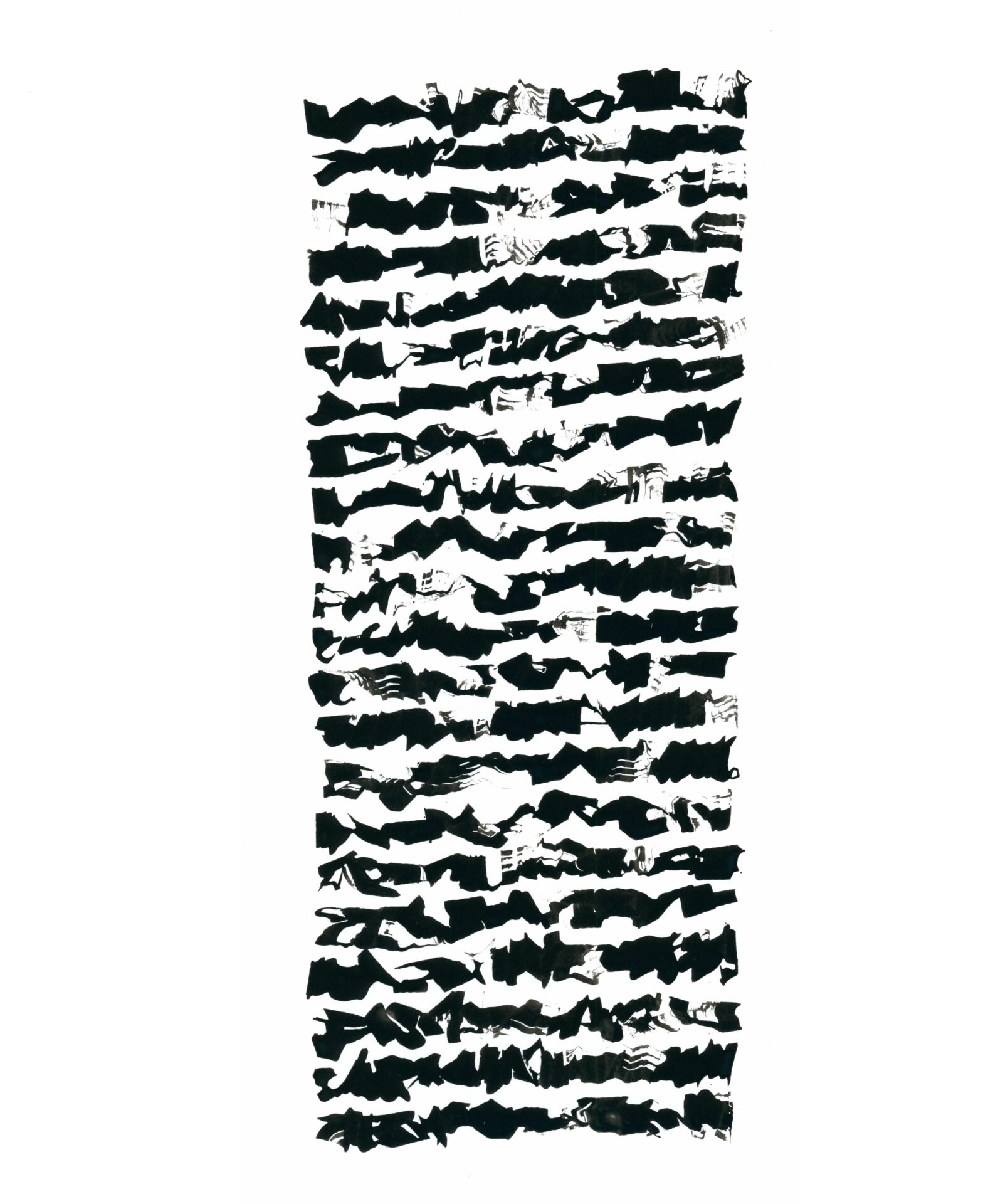 j15, writing process, 65 x 25 cm, acrylic on cardboard, 2025