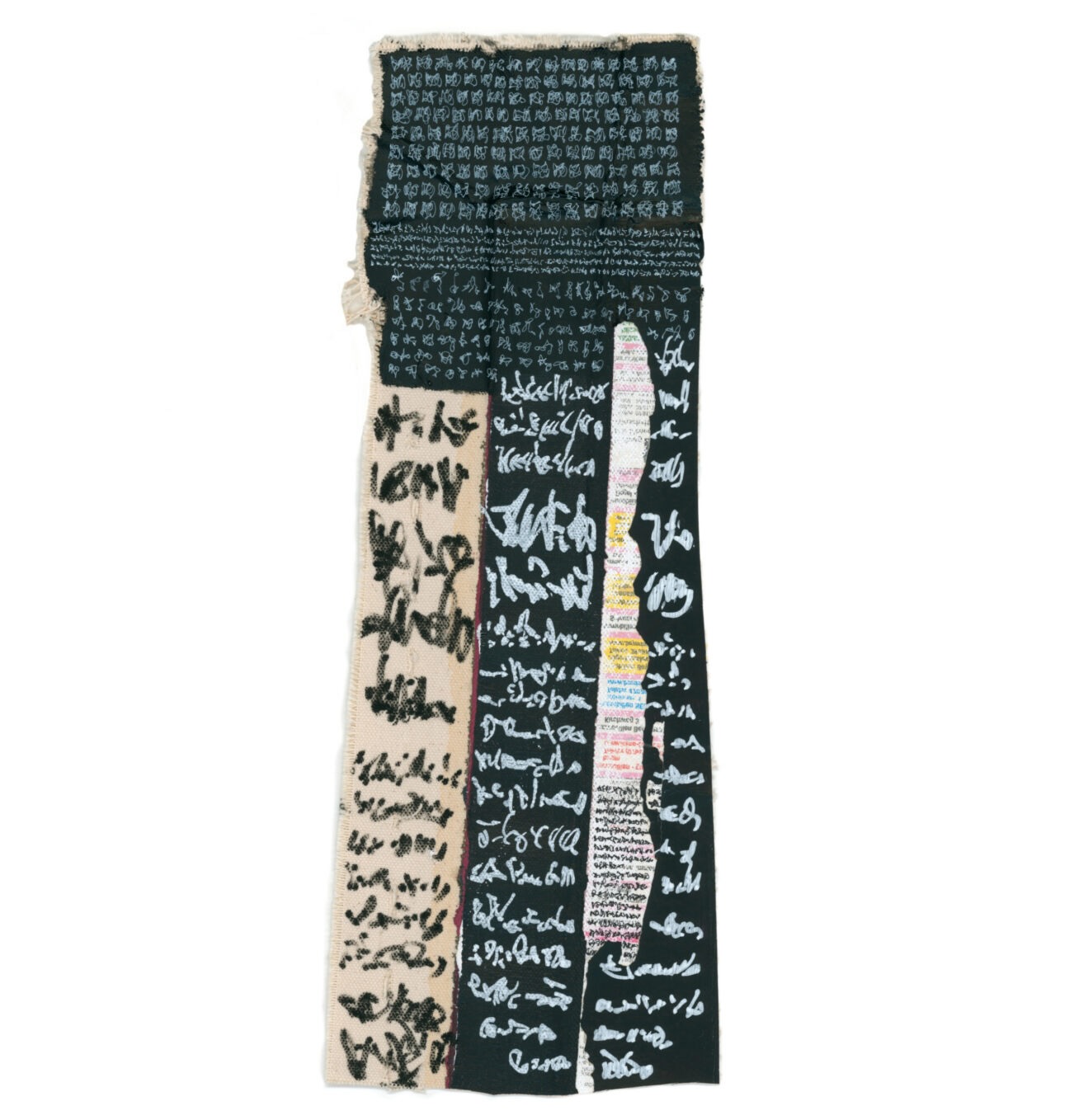 02/24, Notepad, 15 x 40 cm, acrylic on sailcloth fabric, 2024