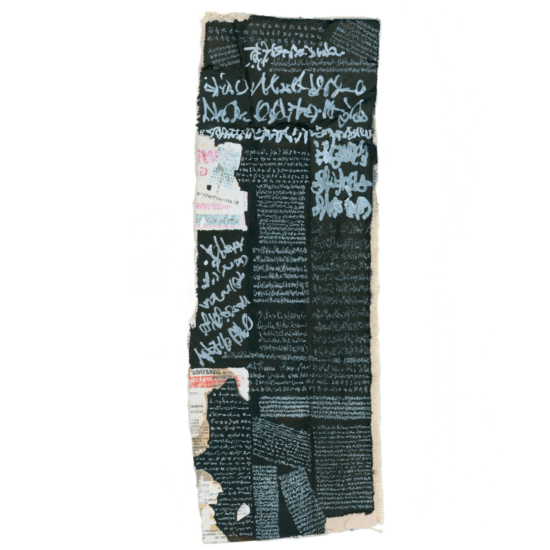 06/24, Notizzettel, 15,5 x 40,5 cm, Acryl auf Segeltuch